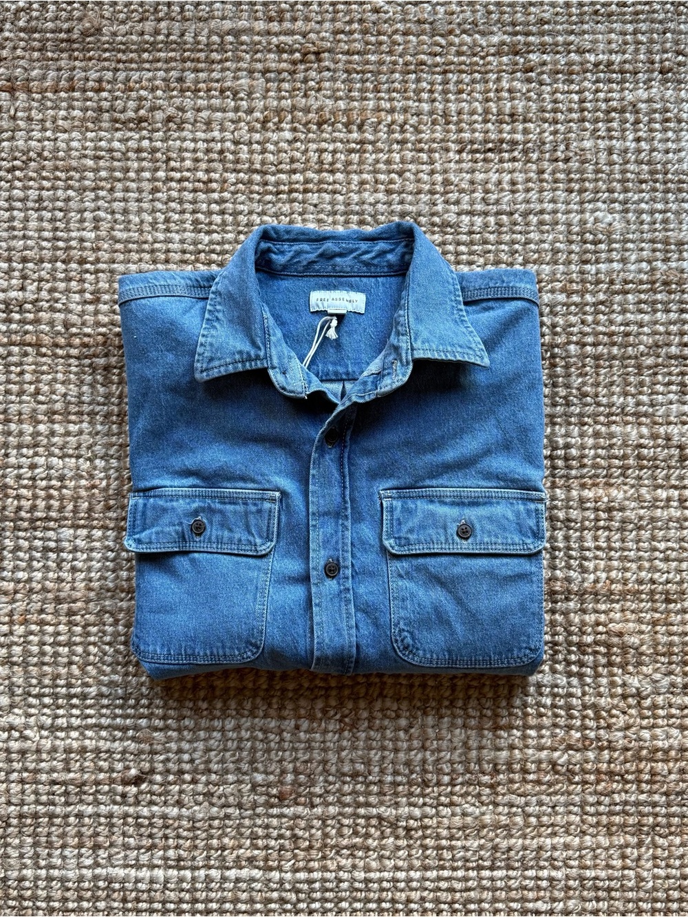 Blue Denim Button-Up Shirt